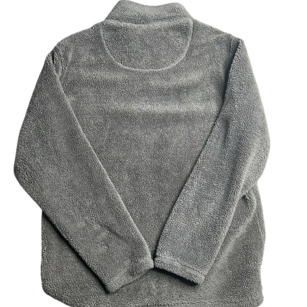 Trinity Men’s Gray‎ Sherpa Fleece Quarter Zip Pullover Jacket Size Large